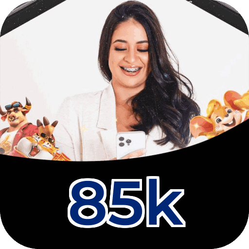 Interface do aplicativo 85k mostrando jogos disponíveis no iOS e Android